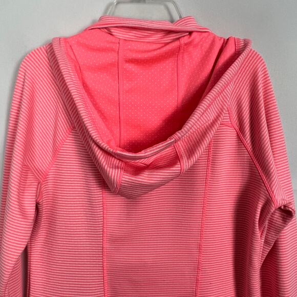 Tangerine Women's Athleisure Striped Orange Hoodie Size Medium - Picture 7 of 11